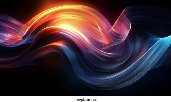 Colorful abstract background with flowing light effect