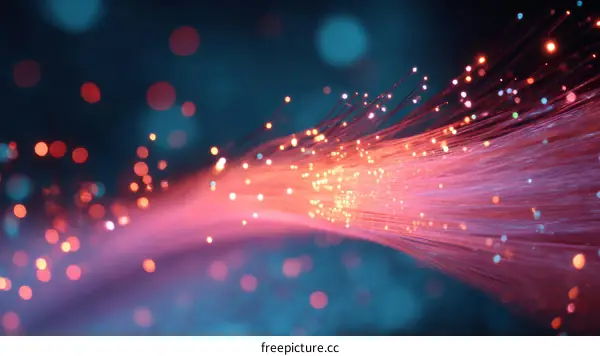Fiber Optics Technology Abstract Background