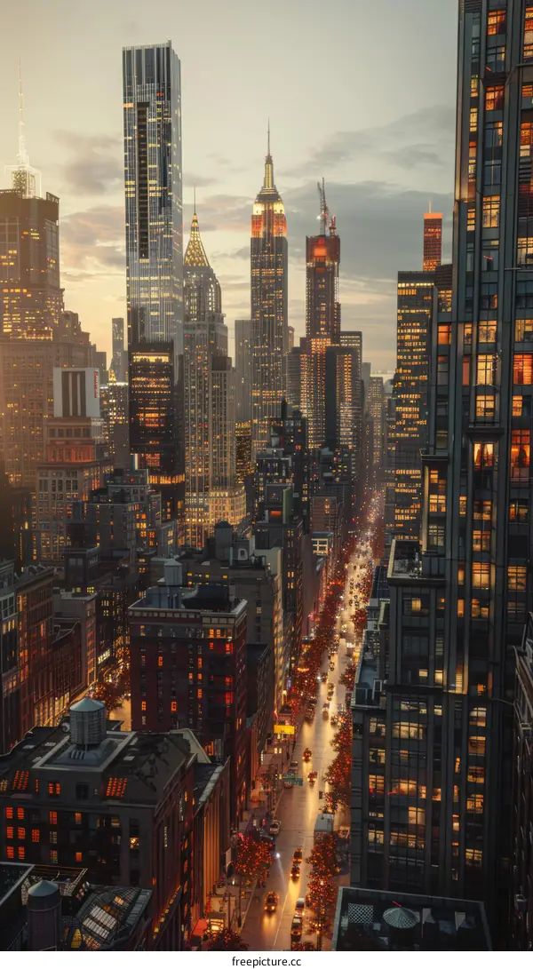 New York City Skyline at Dusk