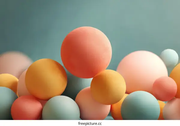 Colorful Geometric Sphere Composition Design