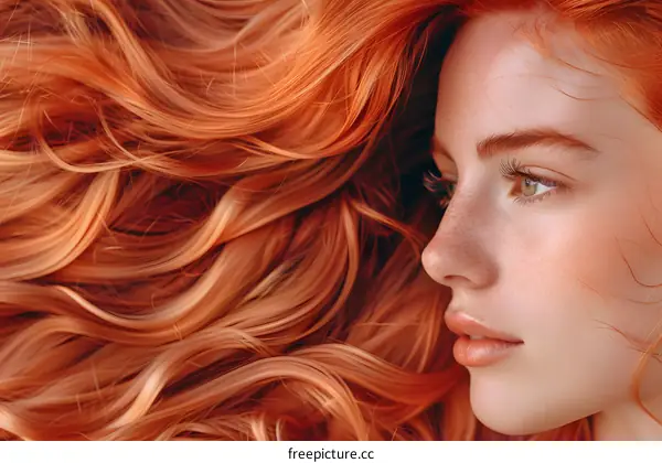 Woman with Long Red Hair