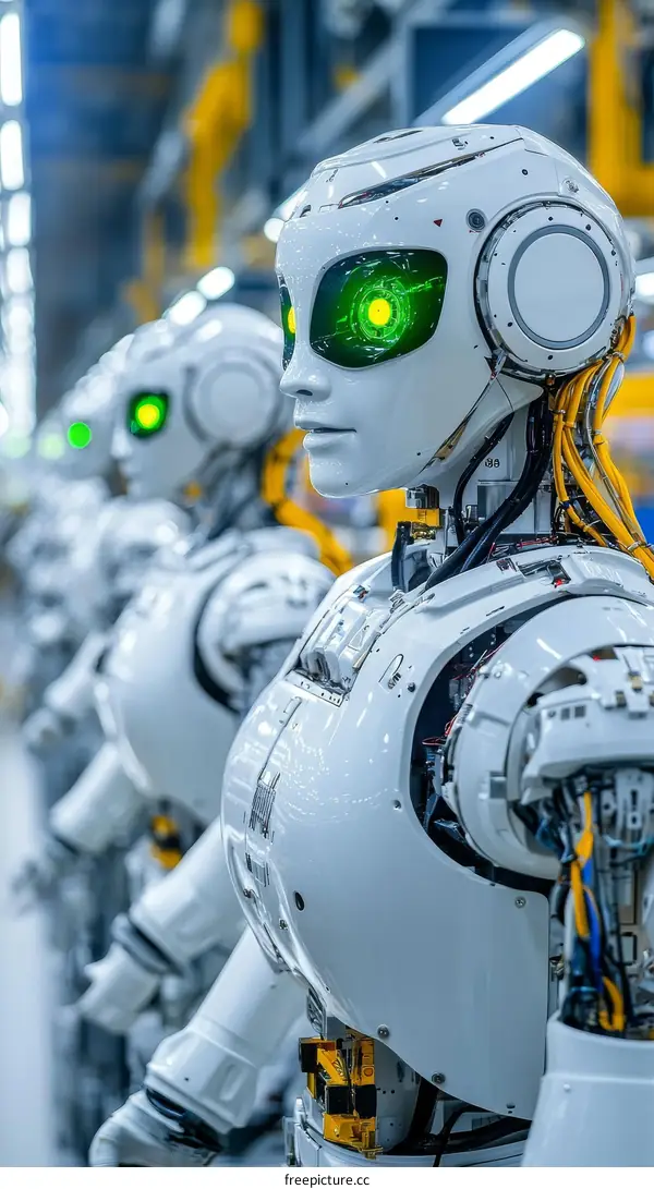 Automated Robots in Manufacturing Line