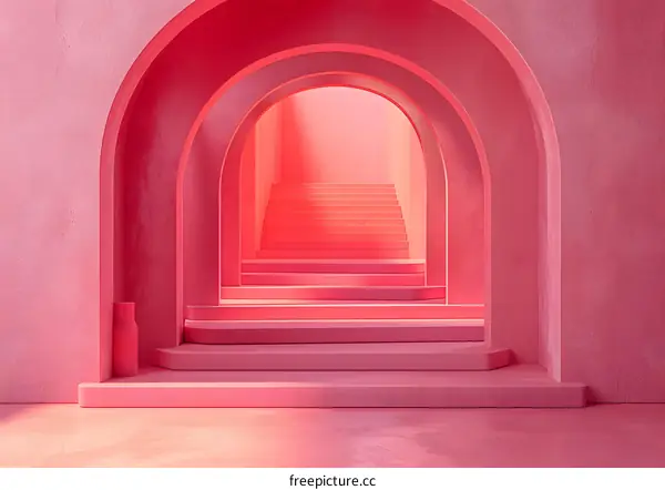 Pink Arch Staircase
