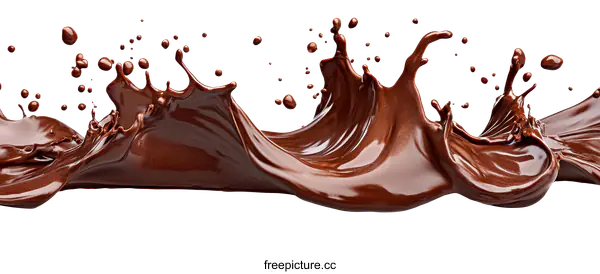 [Transparent Background PNG]Chocolate Splashing Abstract Design