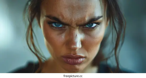 Close Up Portrait of a Caucasian Woman