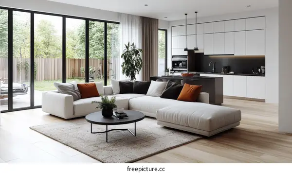 Modern Open-Plan Living Area Design