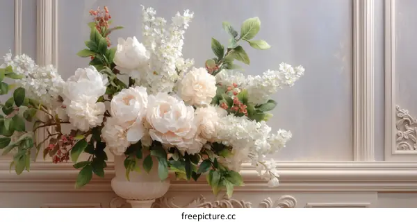 Elegant Artificial Floral Arrangement in a Vase