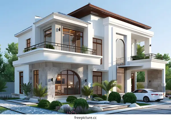 A modern style villa