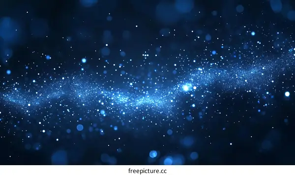 Abstract Blue Particles Background Design
