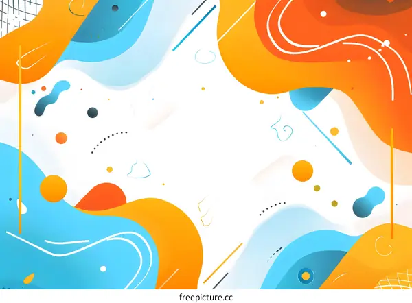 Abstract Background with Colorful Shapes and Lines