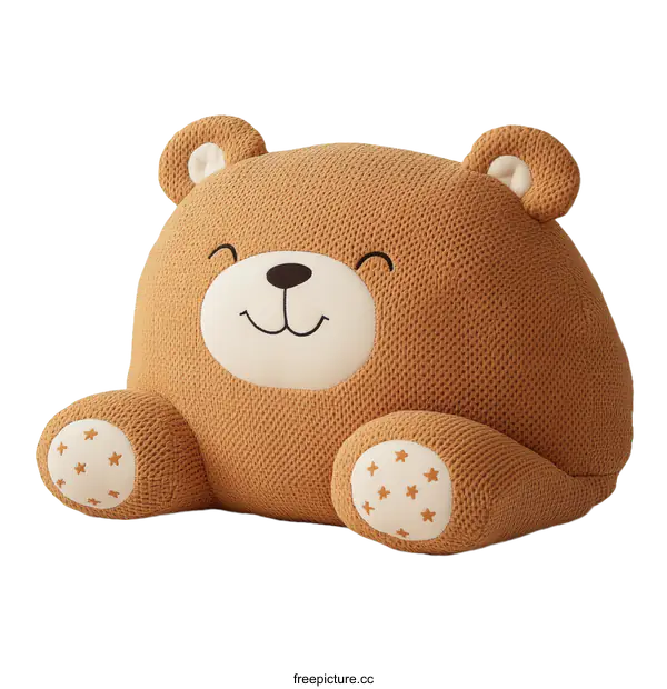 [Transparent Background PNG]Adorable Stuffed Bear Backrest Cushion