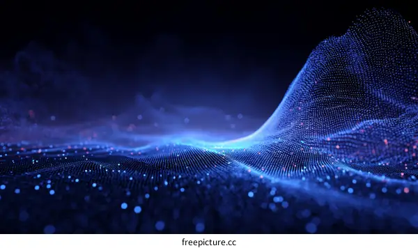 Abstract Digital Waves of Data Points