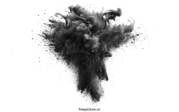 [Transparent Background PNG]Abstract Ink Explosion Art