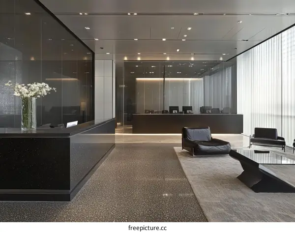 Modern Minimalist Office Lobby Design