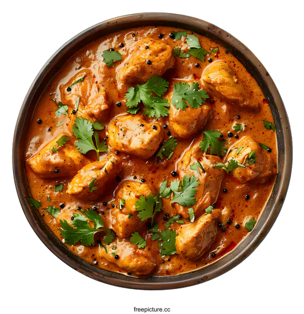 [Transparent Background PNG]Butter chicken in bowl