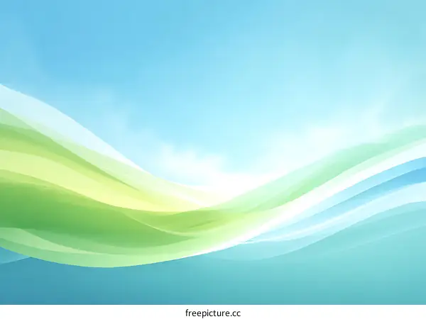 Abstract Soft Color Waves Background Image