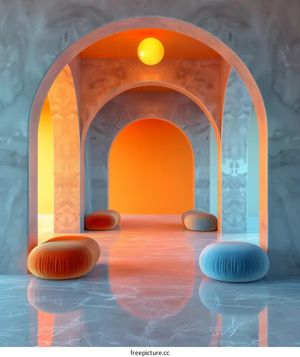 Colorful Abstract Archway Interior Design