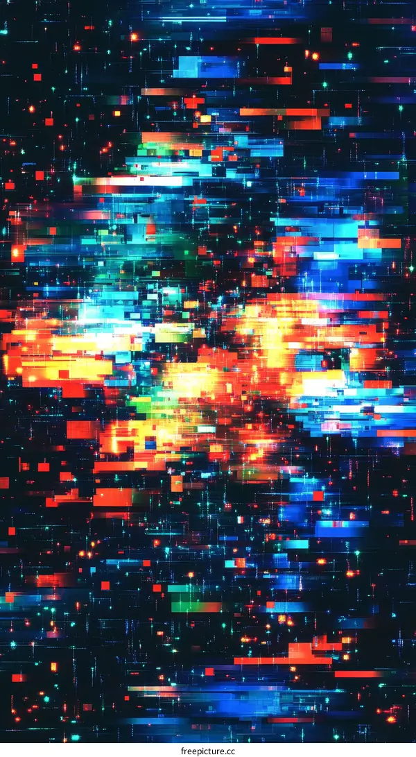 Abstract Glitch Art Background Design