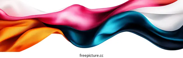 Abstract Flowing Fabrics in Vibrant Colors