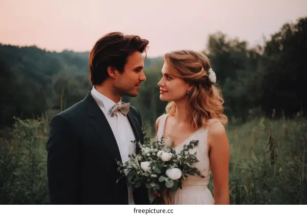 Couples Romantic Wedding in Nature