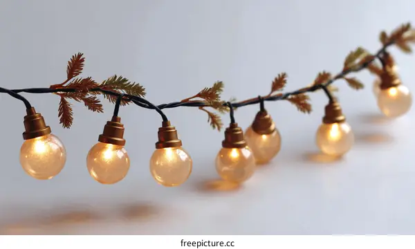Vintage Edison String Lights with Golden Accents