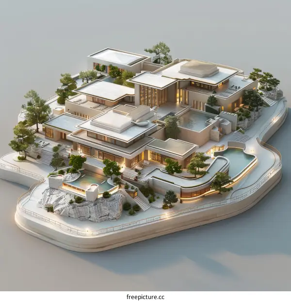 Modern Architectural Design of a Luxurious Island Estate