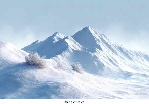 Winter Wonderland Mountain Landscape Illustration