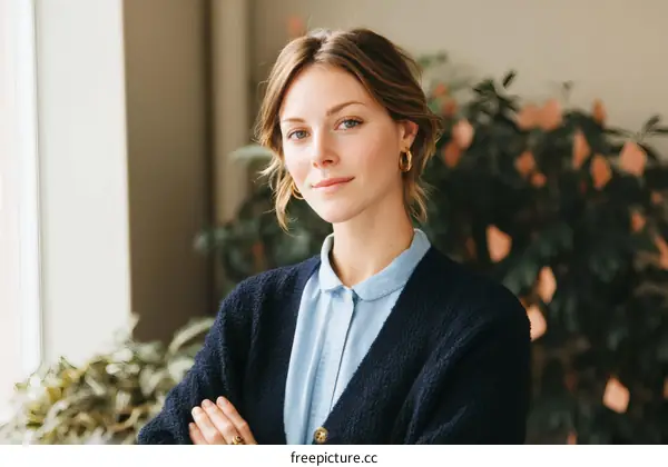 Confident Caucasian Woman Portrait