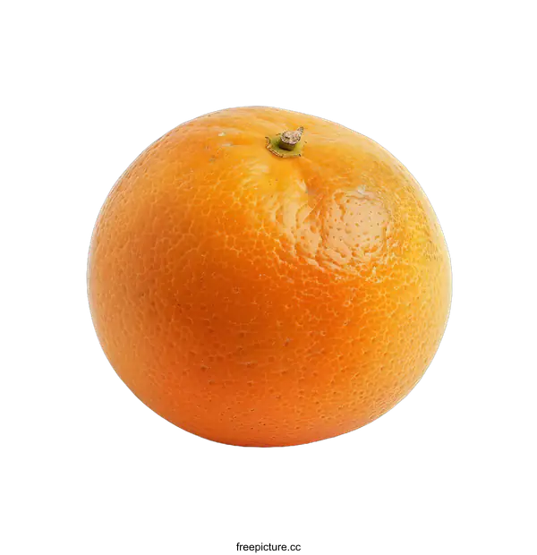 [Transparent Background PNG]Close Up Of A Single Orange On A White Background