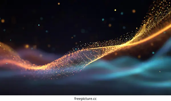 Abstract Digital Wave Particles Design