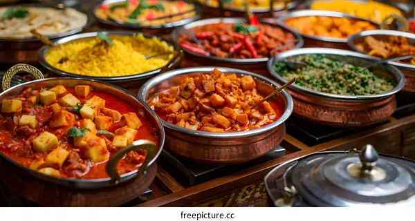 Indian Food Buffet Display