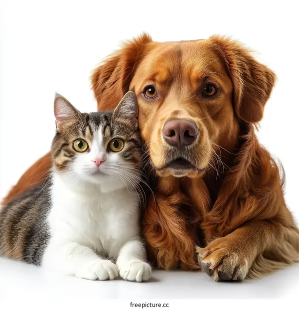 Friendly Companion Animals: Cat and Dog