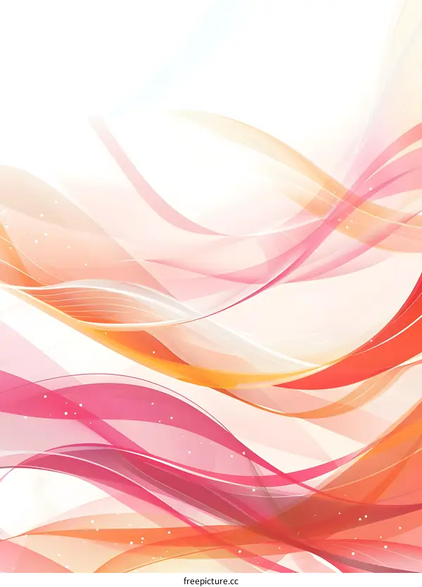 Abstract Background With Pink and Orange Wavy Lines