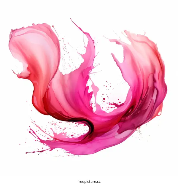 Pink and purple abstract watercolor splash