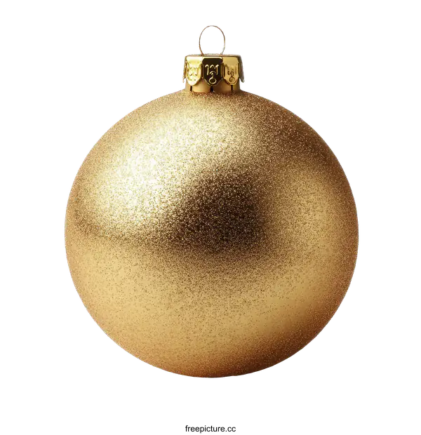 [Transparent Background PNG]Golden Christmas Ornament Ball Decor