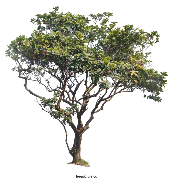 [Transparent Background PNG]Green Tree Isolated On White Background