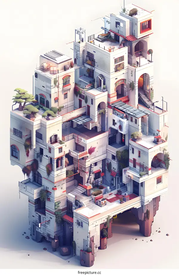 Floating Cityscape Illustration