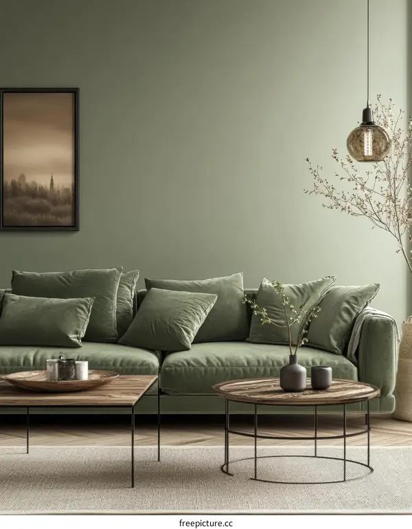 Modern Living Room Interior Design Illustration