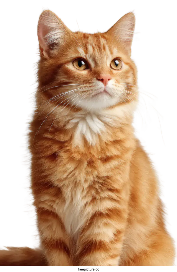[Transparent Background PNG]Closeup of a Beautiful Ginger Cat