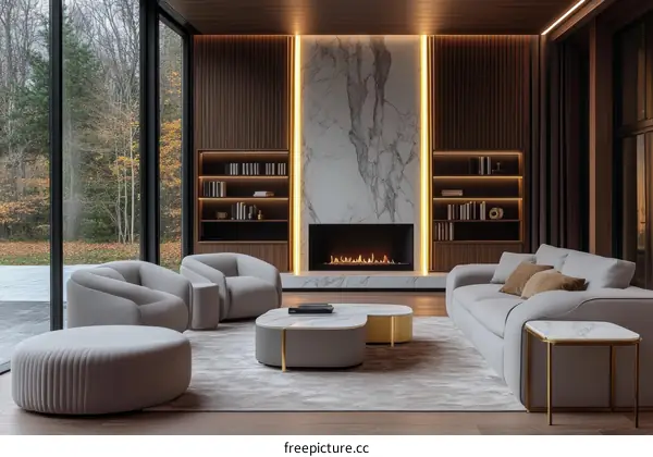 Modern Luxurious Living Room Interior Design