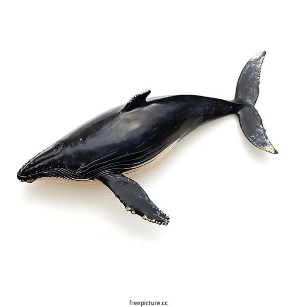 Black and White Humpback Whale Sculpture