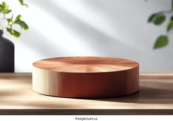 Wooden Display Stand in Natural Light