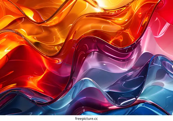 Abstract Colorful Liquid Background