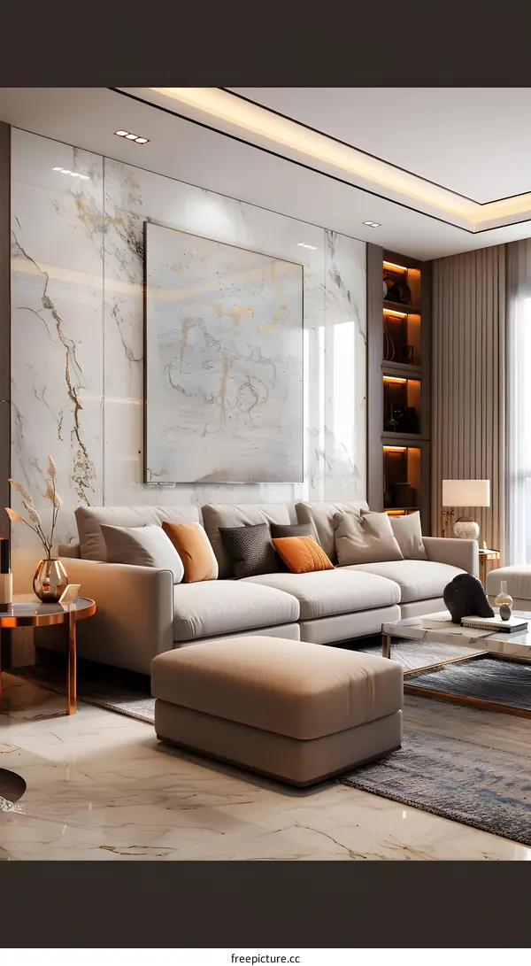 Modern minimalist living room