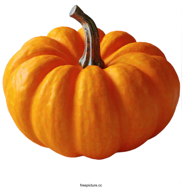[Transparent Background PNG]Close Up of an Orange Pumpkin