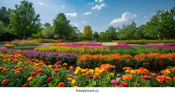 Colorful Flower Garden Landscape