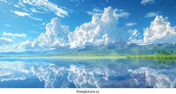 Tranquil Alpine Lake Reflecting Majestic Peaks