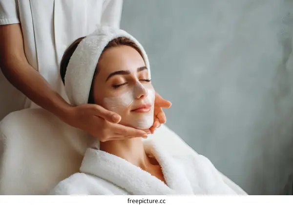 Facial Treatment at a Spa Salon