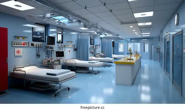 Modern Hospital Ward Interior Design