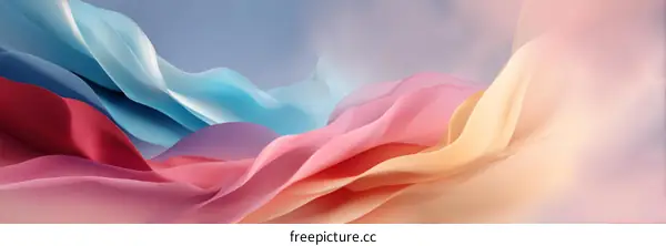 Abstract Colorful Fabric Flowing